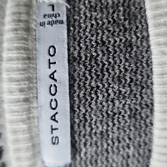 Staccato Black and White Plaid Knit Sweater - Picture 5 of 6